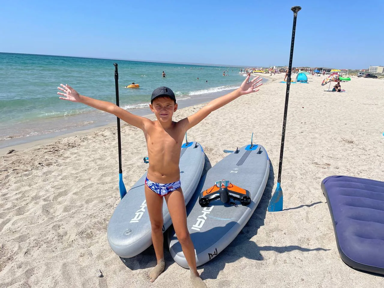 SUP-борды на морском пляже